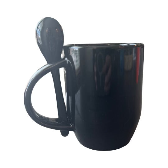 Ceramic Mug with Spoon 13oz