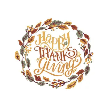Happy Thanksgiving Folk Art Swedish Towel