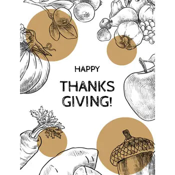 Happy Thanksgiving Swedish Towel