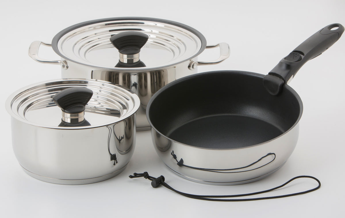 hausfrau induction pots and pans set nonstick, 8pcs kitchen