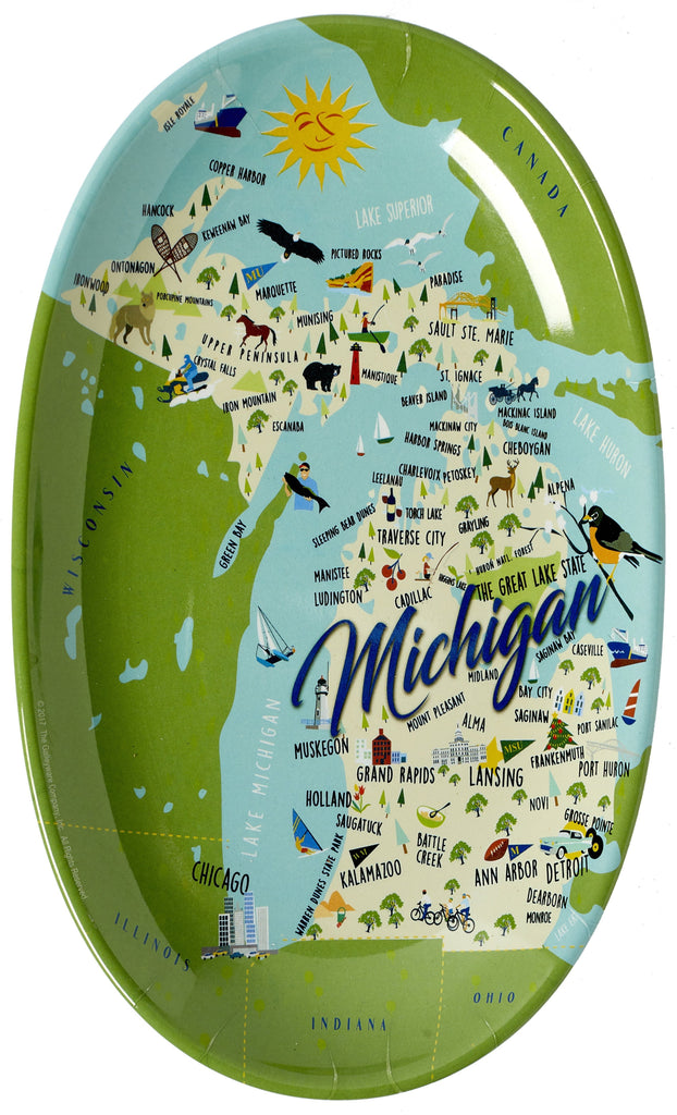 Michigan (New) - 8" Tidbit Tray / Set of 4