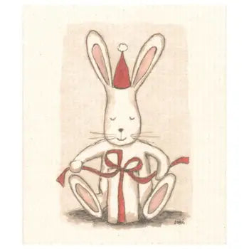 Christmas Bunny Swedish Towel