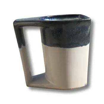 Blue/White Glazed Artisan Mugs Set of 2