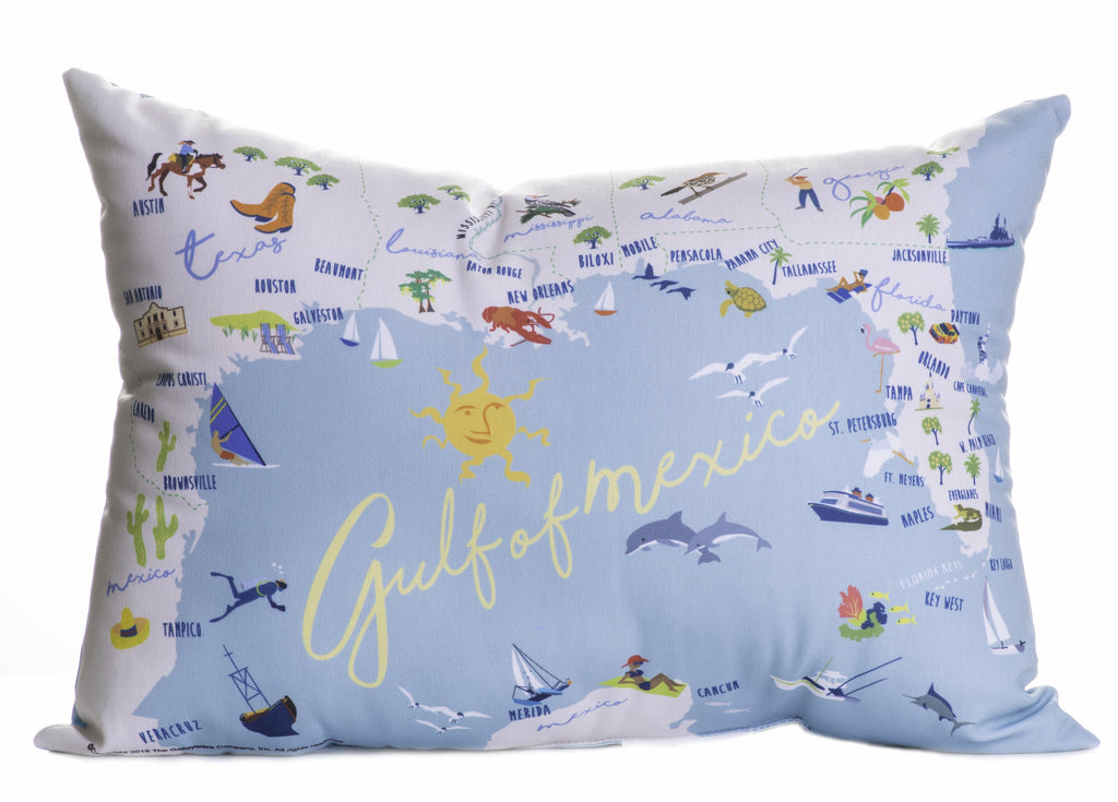 Gulf Of Mexico - 14" Lumbar Pillow