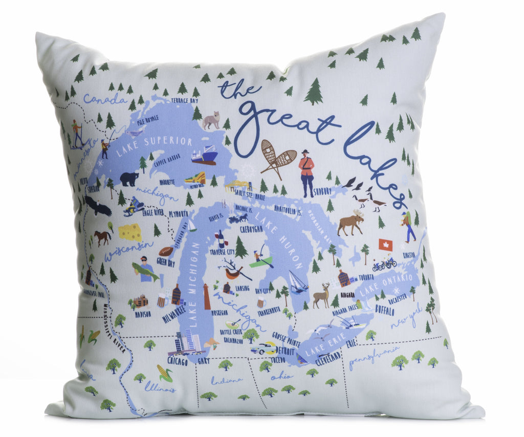Great Lakes - 18" Square Pillow