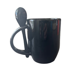 Ceramic Mug with Spoon 13oz