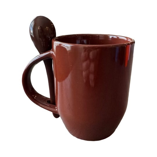 Ceramic Mug with Spoon 13oz - Set of 4