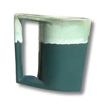 Teal/Seafoam Glazed Artisan Mugs Set of 2