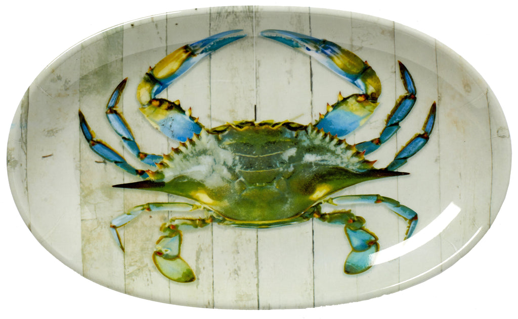 Blue Crab - 8" Tidbit Tray - Set of 4