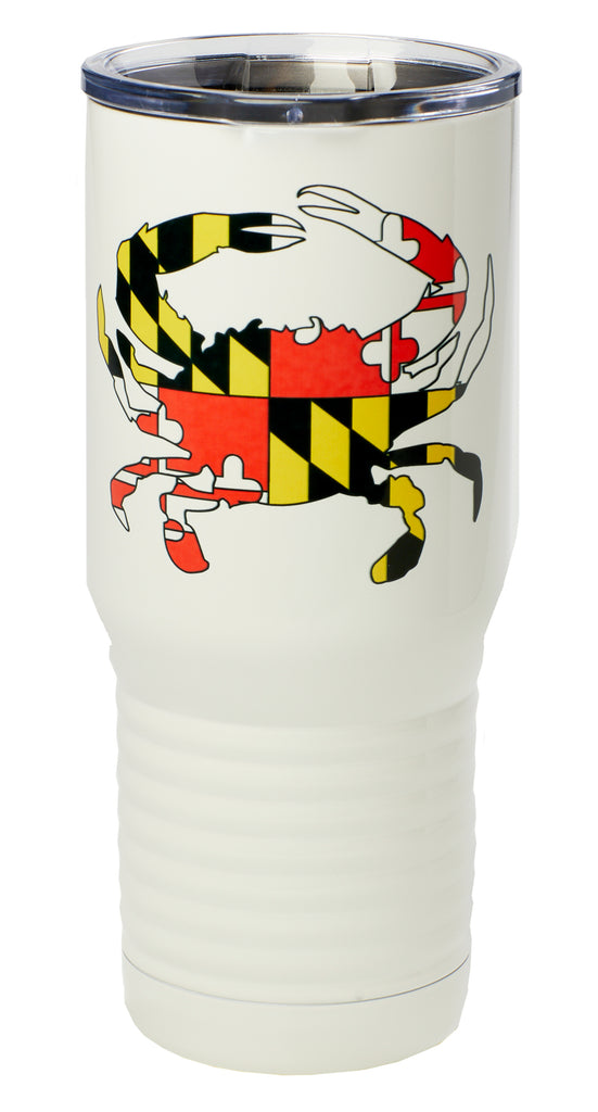 Maryland Crab State Flag 20-oz. Stainless Steel Tumbler