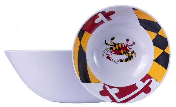 Maryland Crab State Flag - 11 3/4" Serving  Bowl