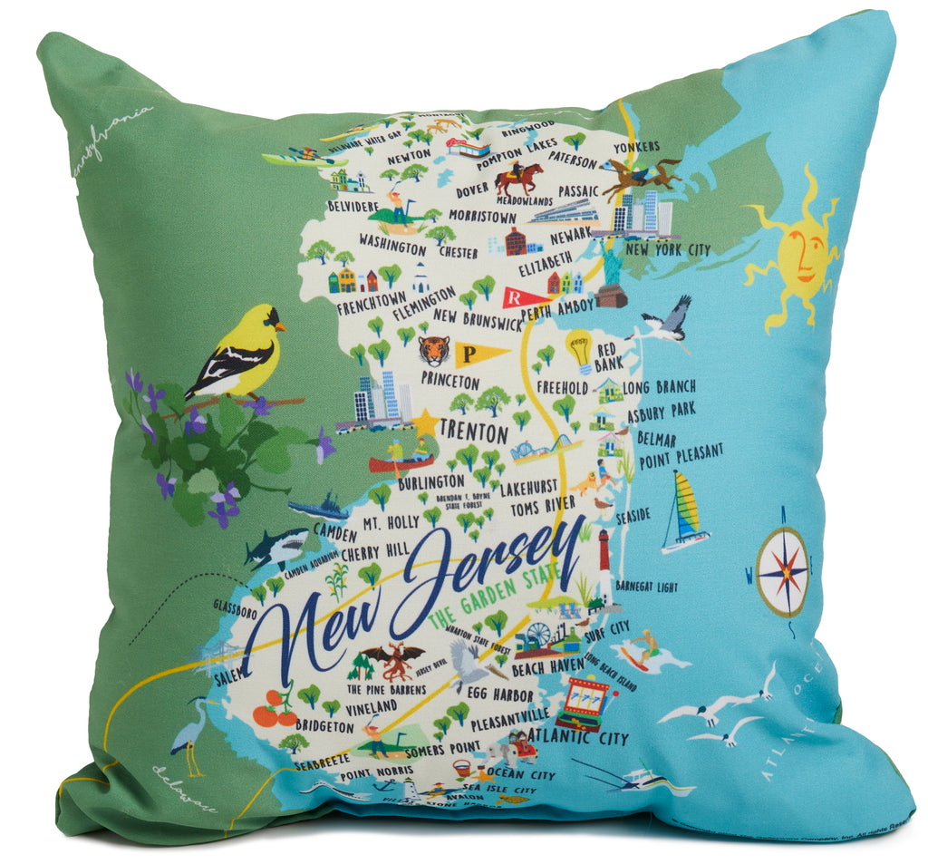 New Jersey - 18" Square Pillow