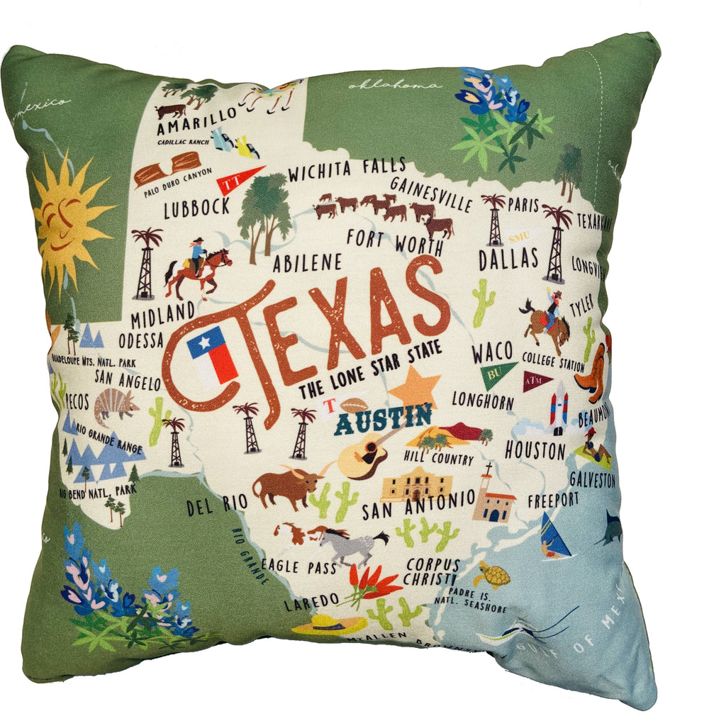 Texas - 18" Square Pillow