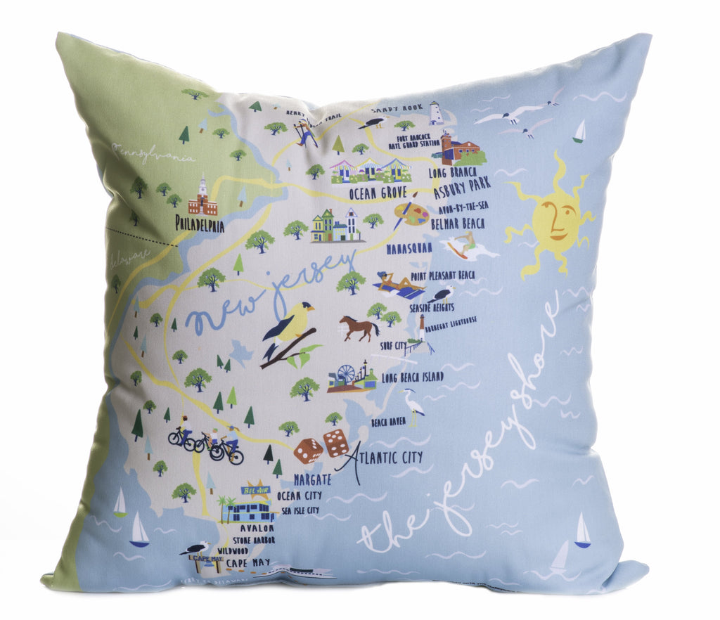 Jersey Shore - 18" Square Pillow